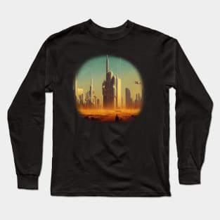 Futuristic Desert City 2045 In Cyberpunk Style Long Sleeve T-Shirt